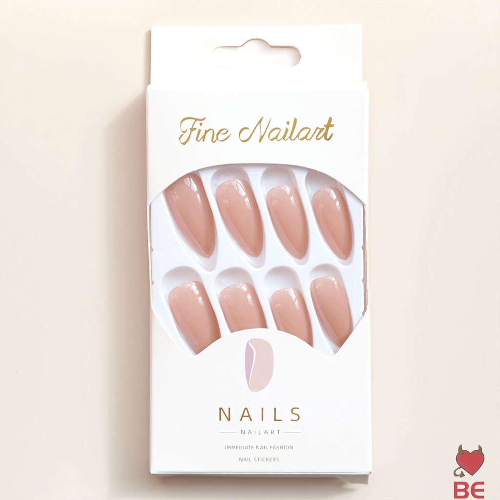 Bộ móng tay giả YADORNOS dáng dài màu trơn không gây kích ứng chuyên dụng cho salon