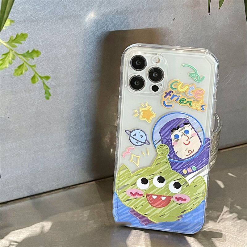 ✅Ốp Điện Thoại Mềm Trong Suốt Chống Sốc In Họa Tiết Graffiti Hoạt Hình Cho iPhone 11 14 / 13ProMAX 12 Mini 7 / 8p Xs Max R29Q