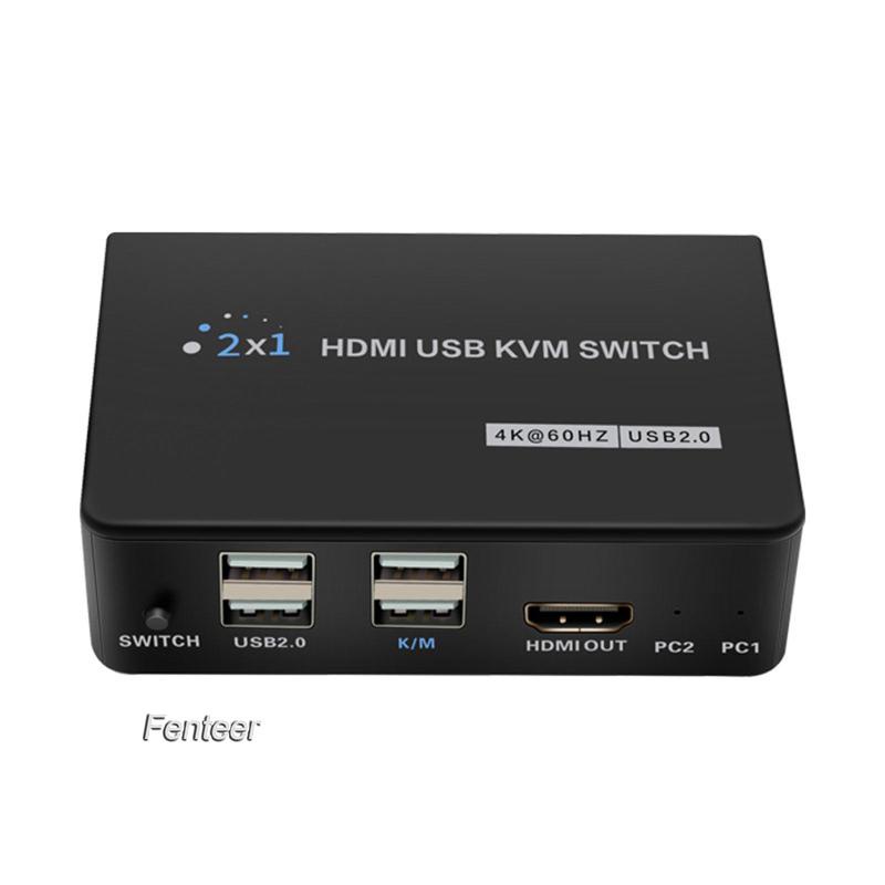 Công Tắc Chia Sẻ Bàn Phím KVM Hỗ Trợ Chuột Máy Tính 4K @ 60Hz