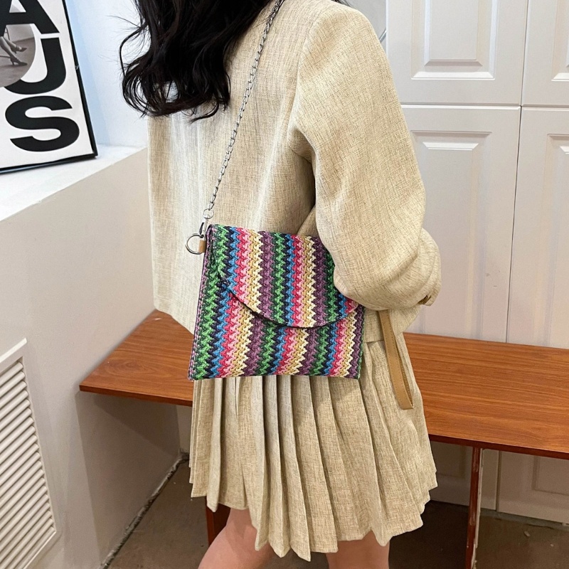 Túi Đeo Chéo Dệt Kim Phong Cách Retro Thời Trang Dành Cho Nữ