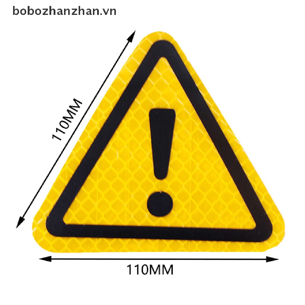 Miếng Dán Cảnh Báo Hình Tam Giác Phản Quang An Toàn Cho Xe Hơi