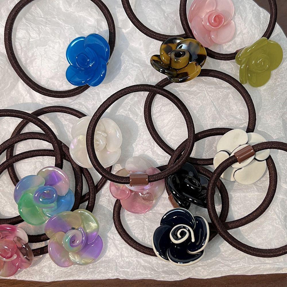 Dây Buộc Tóc Cao Su Họa Tiết Da Báo Phong Cách Vintage