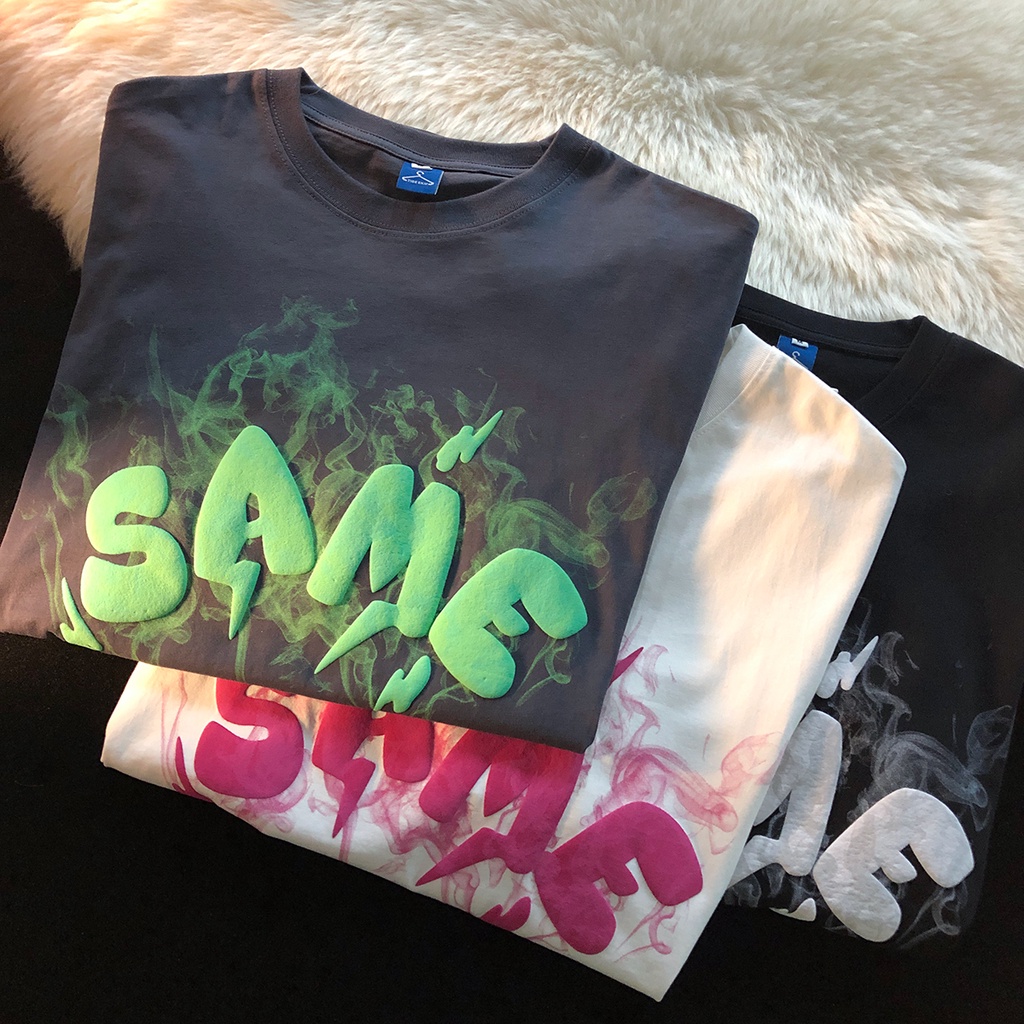 Áo Thun Tay Ngắn Nhuộm Màu Dáng Rộng Phong Cách Hip Hop Thời Trang Mùa Hè Cho Nữ