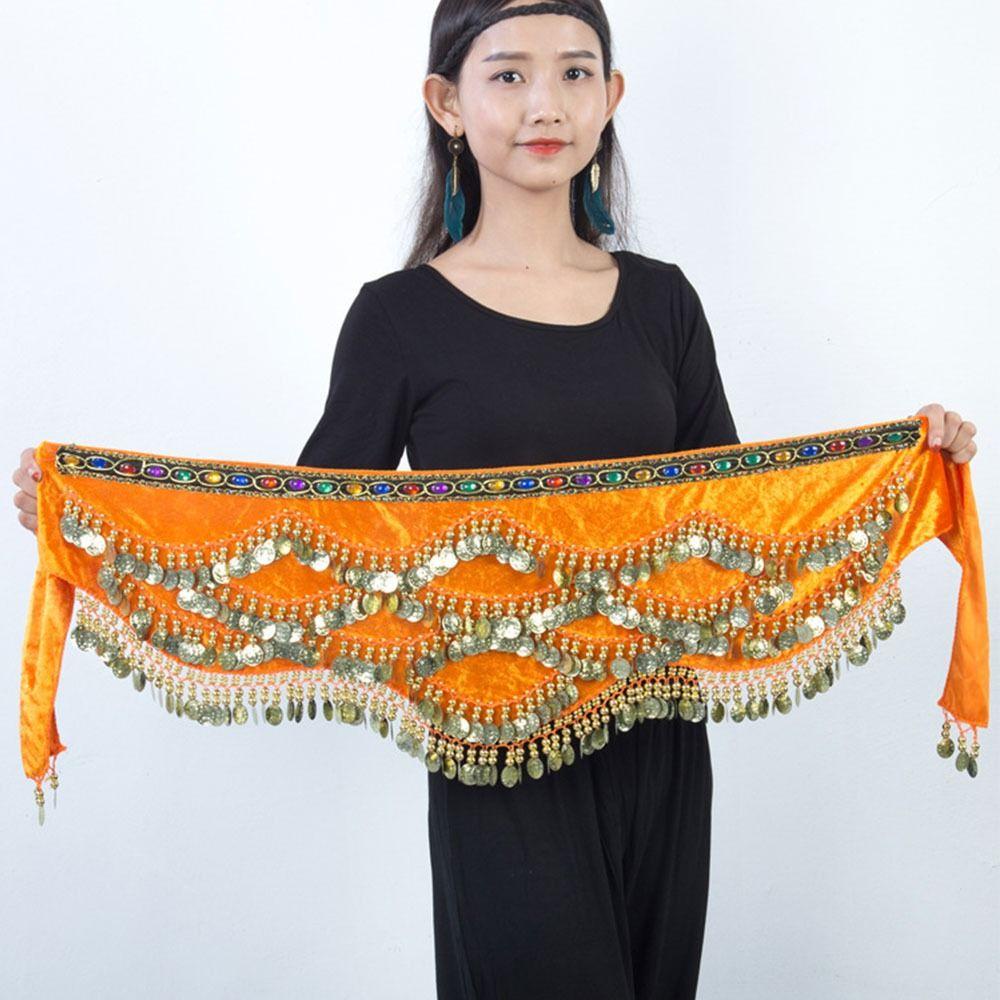 Chân Váy Múa Bụng Đính Kim Sa Lấp Lánh Quyến Rũ