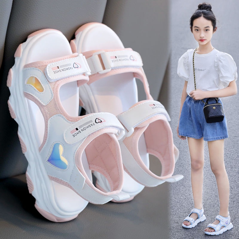 Giày Sandal Đế Mềm Chống Trượt Phong Cách Thể Thao Thời Trang Mùa Hè Dành Cho Bé Gái