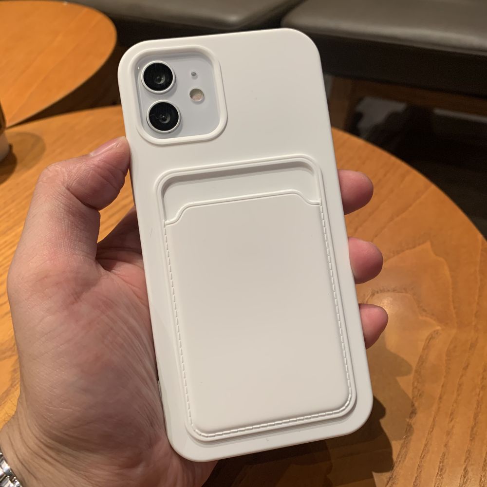 Ốp Điện Thoại Silicon Mềm Dạng Ví Đựng Thẻ Màu Trơn Sang Trọng Cho IPhone 14 13 11 12 Pro Max XS XR 7 8 14 Plus