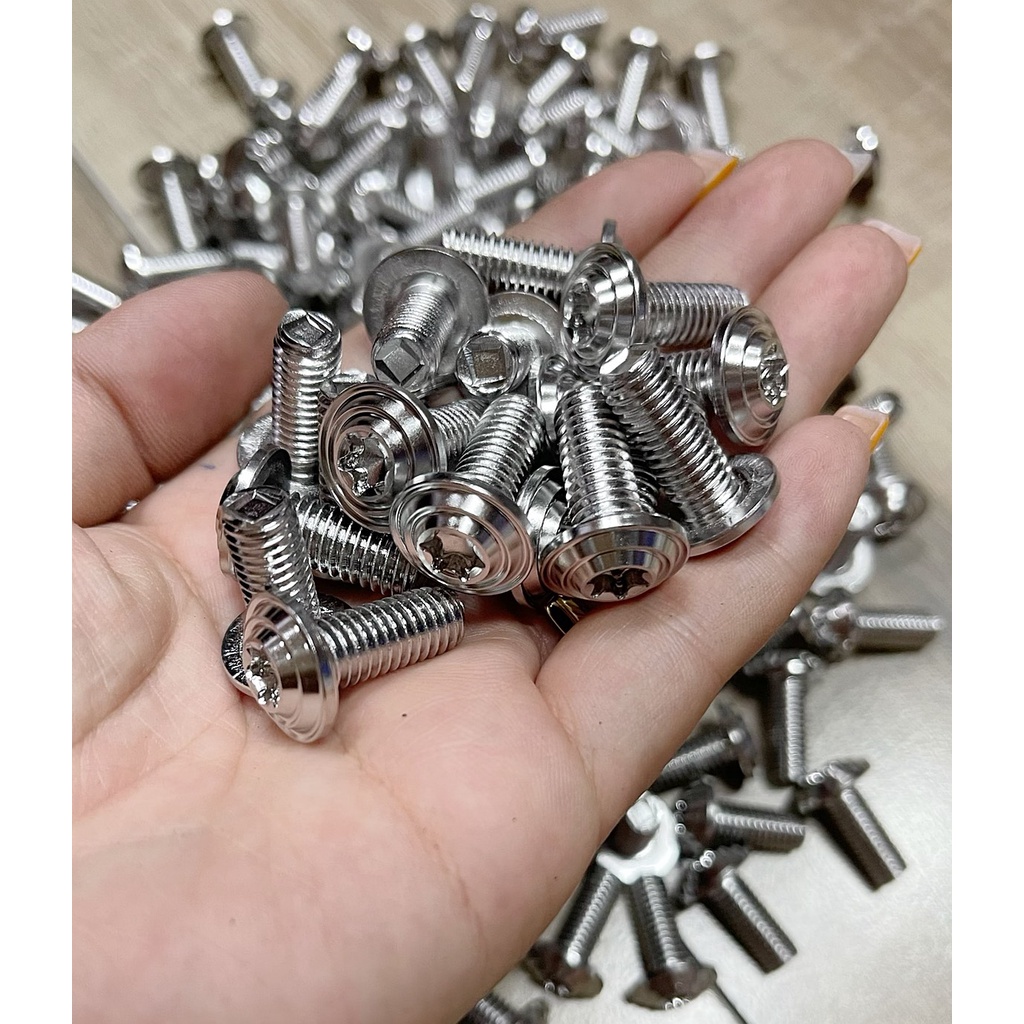 Ốc Inox 5Li 6Li 8Li Thái Nhô Đầu Lục Giác Bông