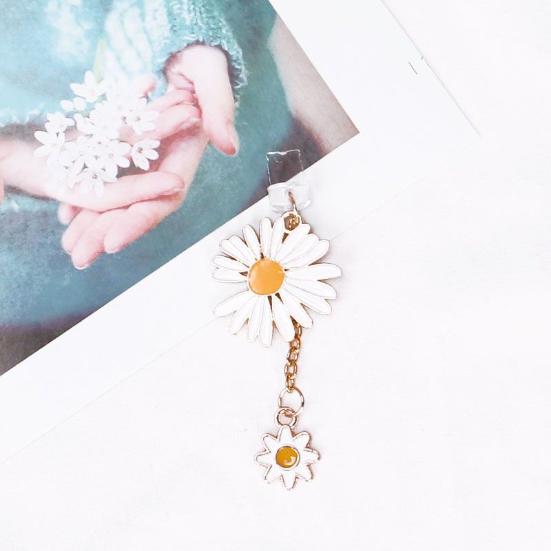 Nút Cắm Chống Bụi Cho Cổng Sạc Điện Thoại Di Động diy Hình Hoa Cúc Nhỏ Thông Dụng