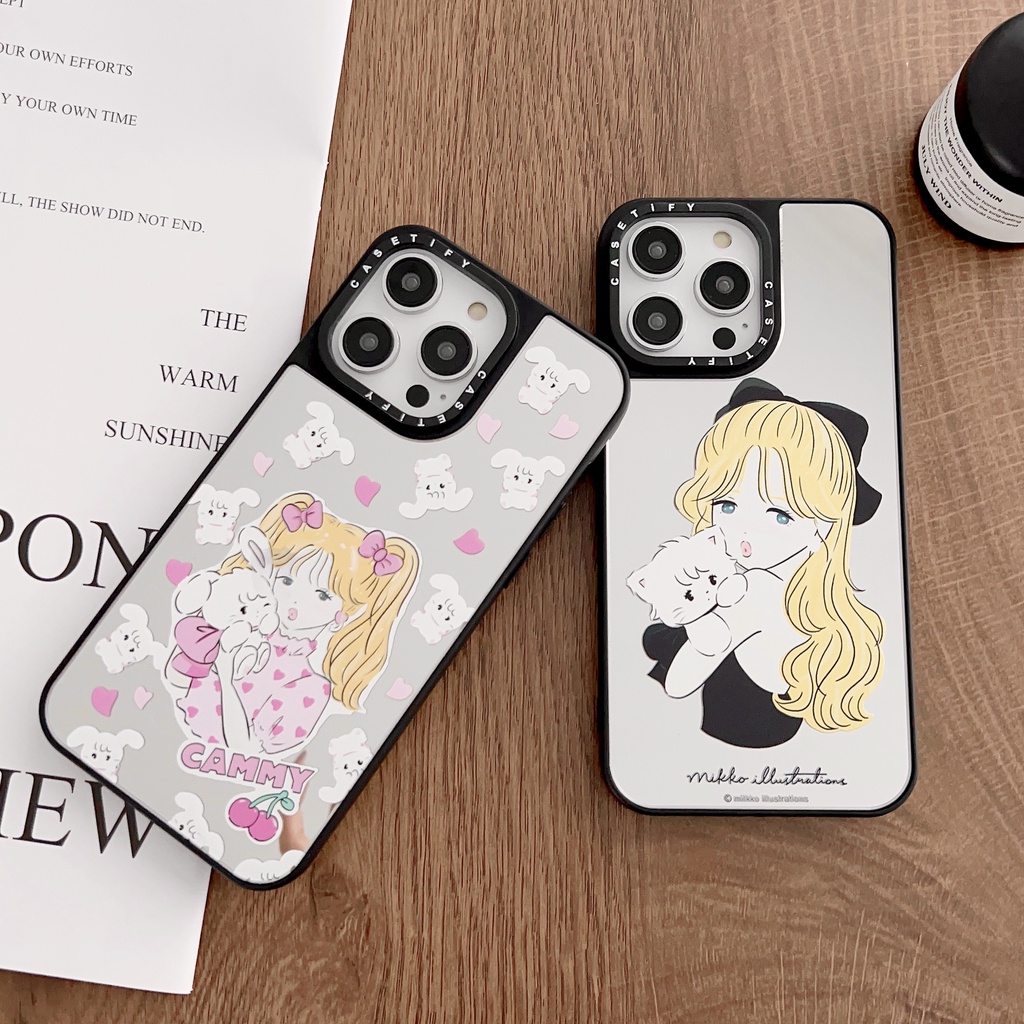 Ốp Điện Thoại tpu Mềm Tráng Gương Chống Sốc In Hình Mèo Cho iPhone 14 13 12 11 PRO MAX XR XS 7 8 Plus