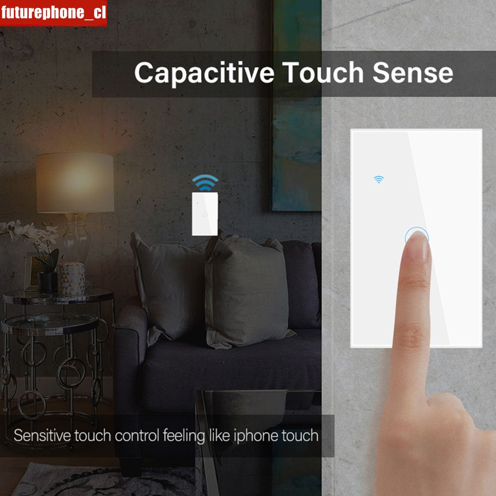 Công Tắc Cảm Ứng Đèn Thông Minh Wifi 1/2/3/4 Gang Tuya Điều Khiển Từ Xa Gắn Tường 100-250V Smart Life/Tuay App Hoạt Động Với Alexa Google Home 120*72Mm Tương Lai