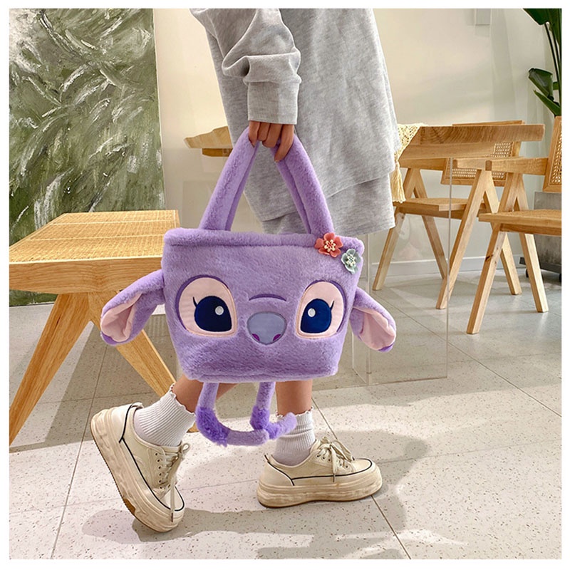 Túi xách đeo vai TENDER AFTERNOONS bằng vải bông hình gấu hoạt hình dễ thương cỡ lớn thời trang Hàn Quốc cho nữ