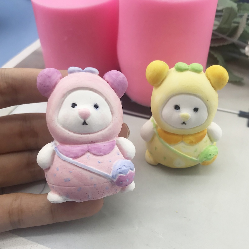 Khuôn Làm Bánh Bằng Silicon Mềm Hình Sư Tử Hoạt Hình 3D Dễ Thương