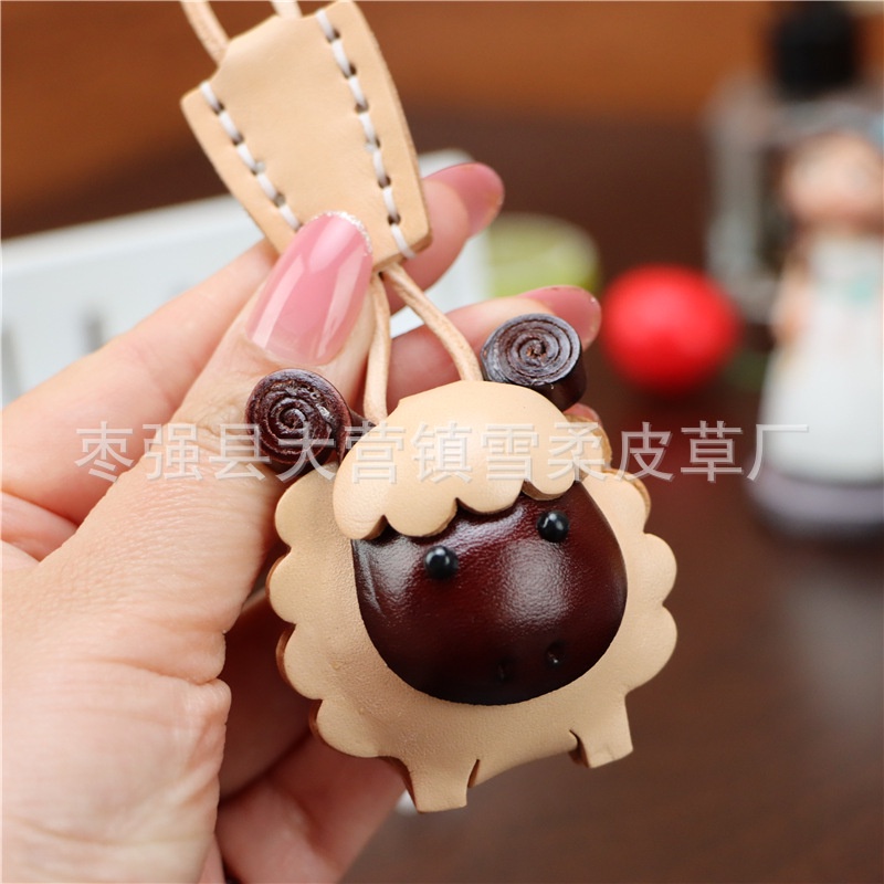 Móc Khóa Dây Da Bò Nhiều Lớp Trang Trí Hình Cung Hoàng Đạo