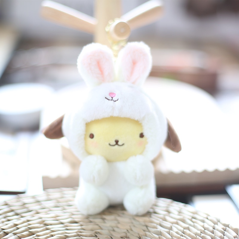 SANRIO Thú Nhồi Bông Hình Thỏ Kuromi Cinnamoroll Dễ Thương Cho Bé Gái