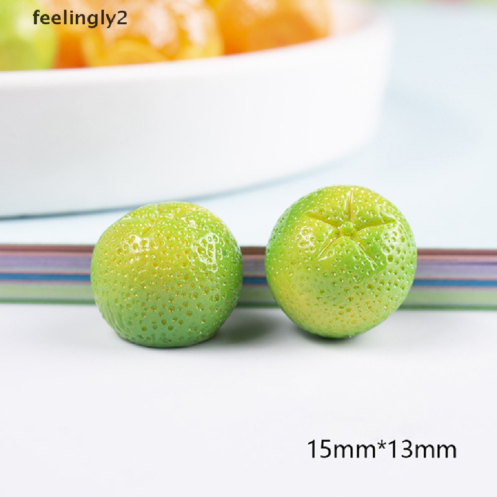 Set 10 Trái Cây 3D Mini Bằng Nhựa Resin Trang Trí Sổ Tay DIY