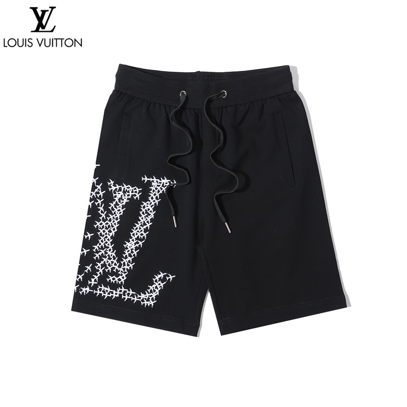 L &amp; V - Quần Short Thêu Họa Tiết Máy Bay Cao Cấp Thời Trang Đường Phố Mới Nhất Dành Cho Nam Và Nữ Cùng Phong Cách