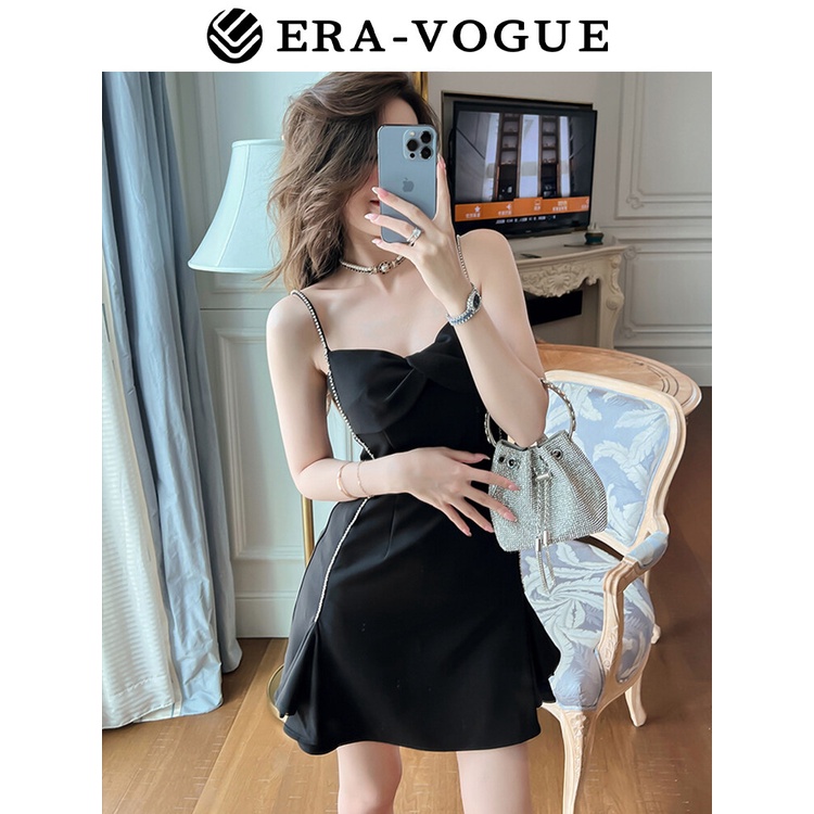 EraVogue🌷 Đầm Dự Tiệc Hai Dây Mùa Hè Đính Kim Cương Chịu Được Sức Nặng Phong Cách Công Nghiệp Mới Cho Nữ 9493
