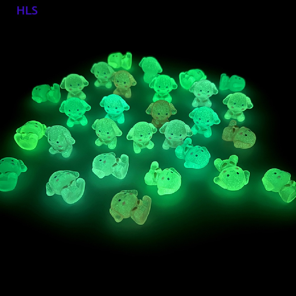 Set 2 Tượng Hoạt Hình Mini Bằng Nhựa Phát Quang Dùng Để Trang Trí