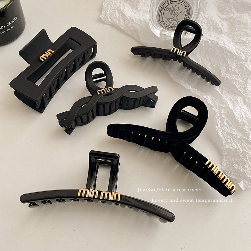 Bộ Kẹp Tóc Hình Cá Mập Đen Thời Trang 2023 Cho Nữ