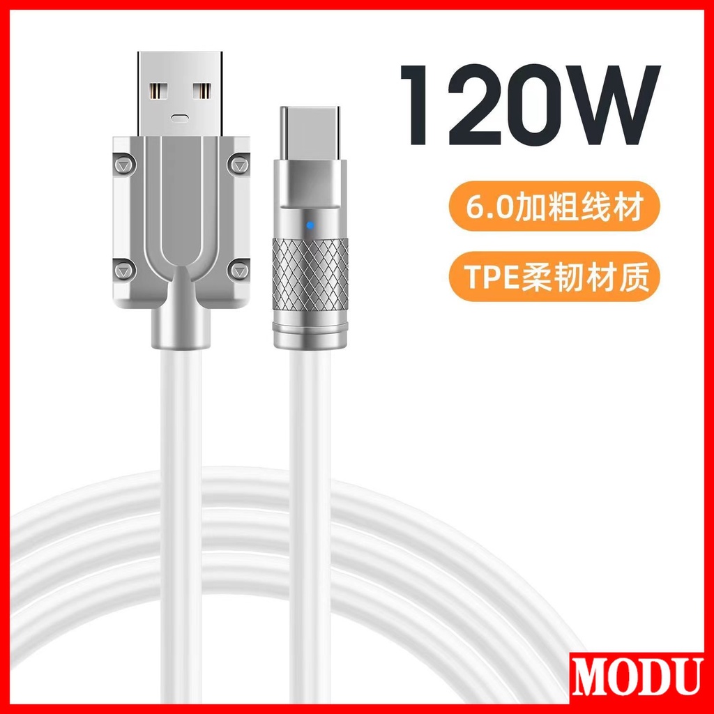 Dây Cáp Sạc Nhanh Usb Loại C Bằng Silicone 120W 6A