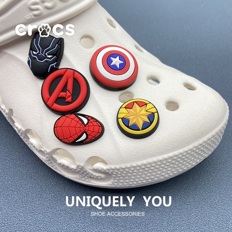 CROCS Khóa Cài Hình Giày Dép Crocss jibbitz charms Avengers Hoạt Hình Trang Trí DIY