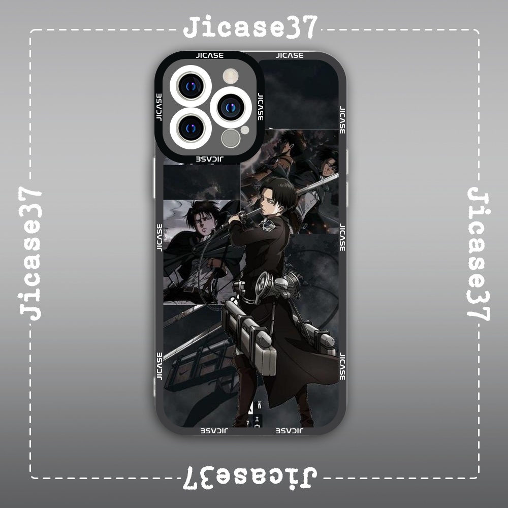 Ốp lưng iphone cạnh vuông WrightZ Levi Ackerman Attack on Titans Anime Manga Collage