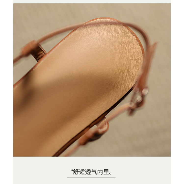 Xăng đan Đế Mềm Phẳng Gót Thấp Hở Ngón Thời Trang Mùa Hè 2023