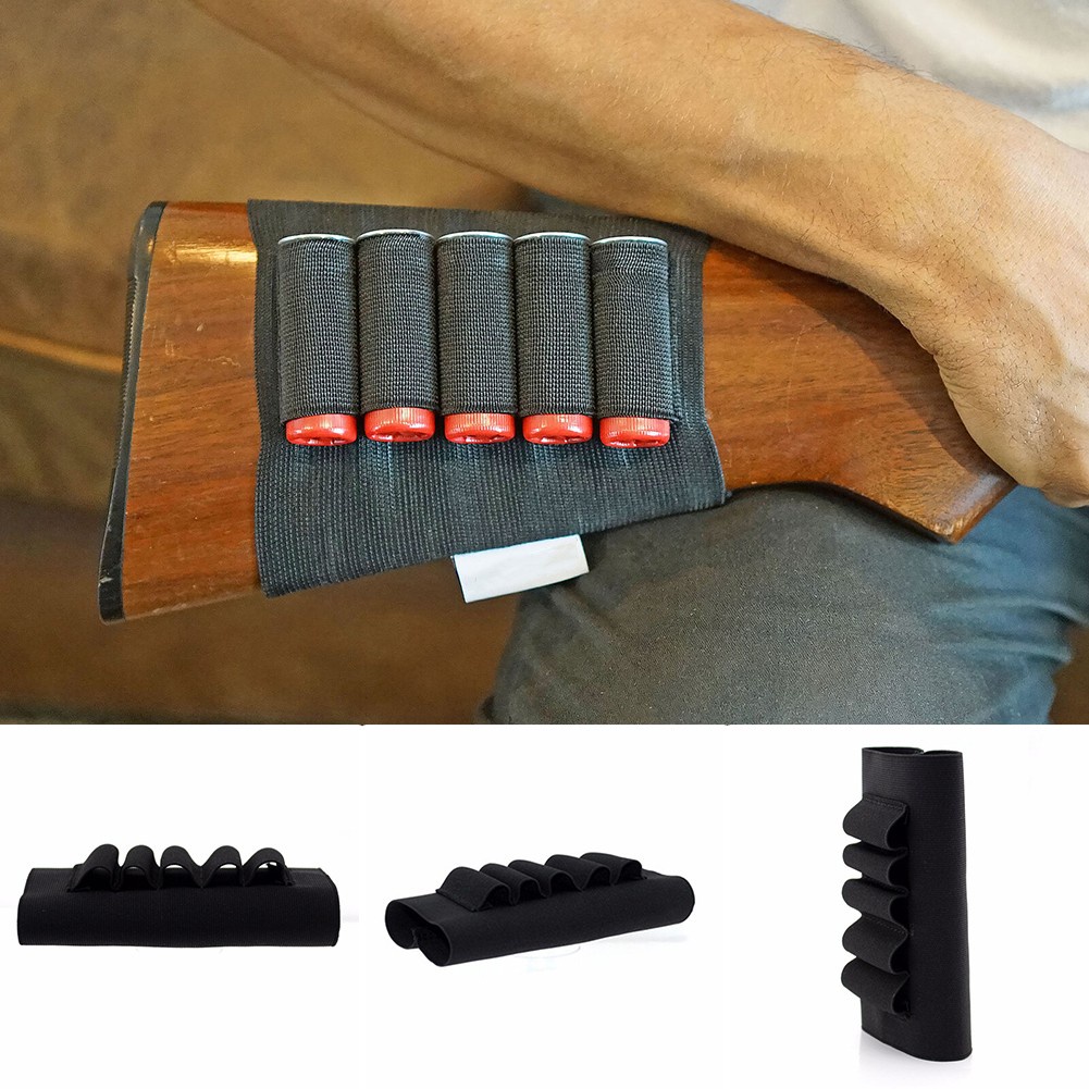 Hàng Có Sẵn Shotgun Rifle 5 Dây Đai Co Giãn Giữ Hộp Mực