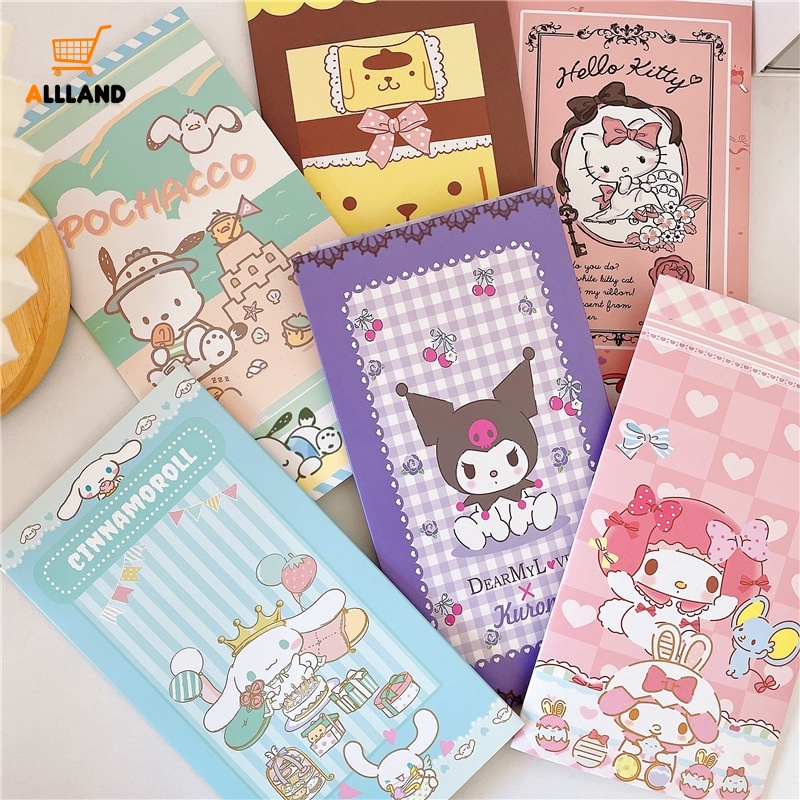 SANRIO Miếng Dán Hình Kuromi Cinnamoroll Hoạt Hình Trang Trí Sổ Tay DIY