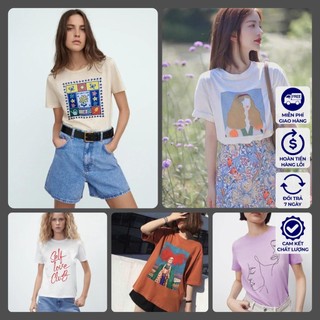 [HÌNH THẬT] ÁO THUN ZARA VNXK - COTTON 100% 4C FORM CHÂU ÂU