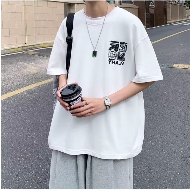 Áo thun nam thể thao tay ngắn cổ tròn in hình mũi tên size M-8XL thời trang mùa hè phong cách Hàn Quốc