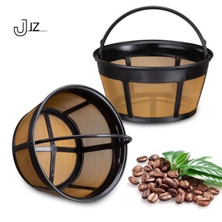 Reusable Coffee Filter, Basket Coffee Filters 8-12 Cup Replacement Coffee Filter with Stainless Steel Mesh Bottom