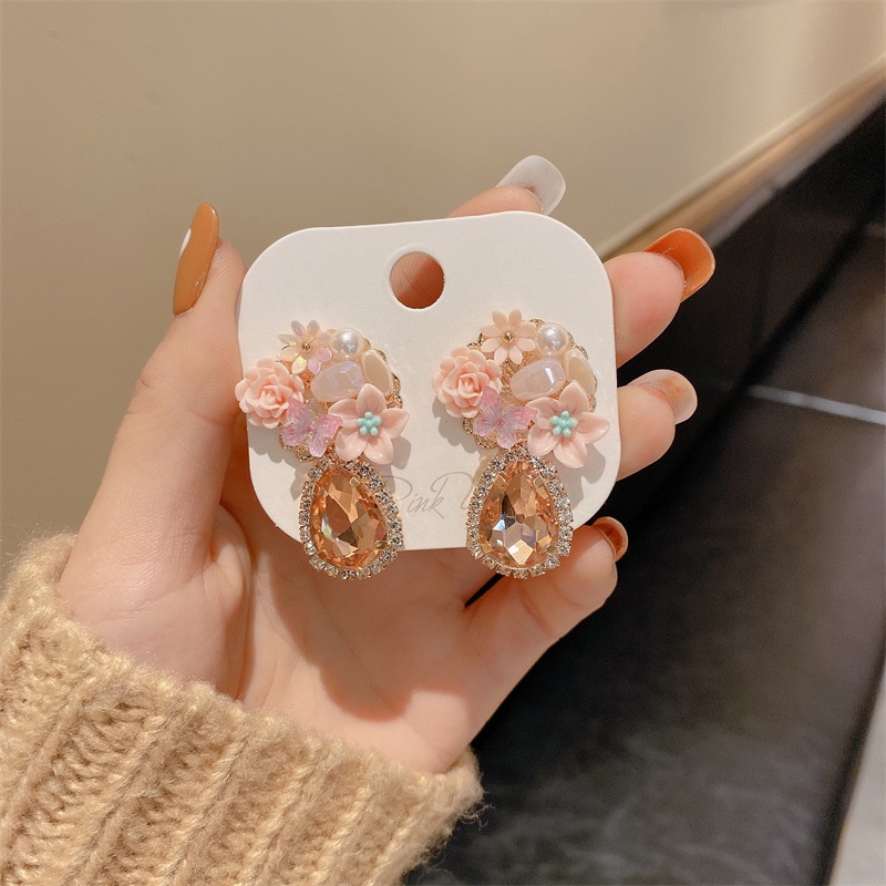 Hoa Tai Thiết Kế Đơn Giản Hình Giọt Nước Hoa