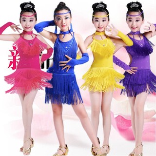 Trang phục khiêu vũ latin đính đá xinh xắn dành cho bé gái