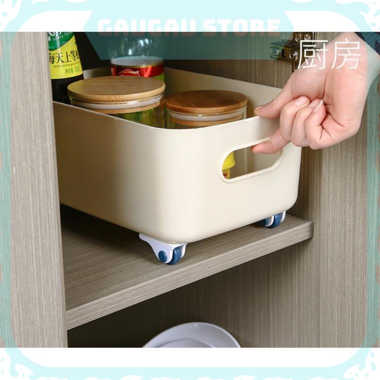 Bộ 4 Bánh Xe Lăn Dán Đáy Di Chuyển Thùng Hộp Nhẹ Nhàng Tiện Dụng
