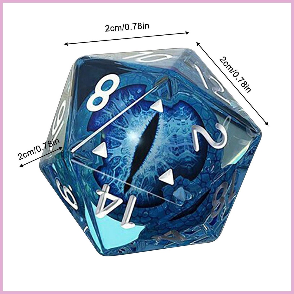 Bộ Túi Mắt Rồng Bằng Nhựa Polyhedral Hai Màu Tương Thích Với Đôi Mắt Sáng Bóng RPG