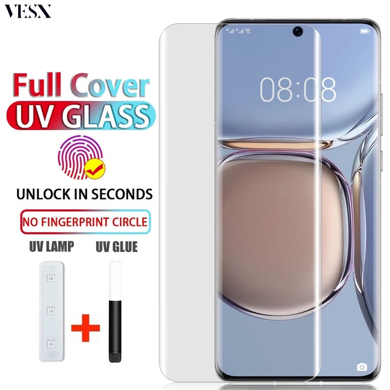 Kính cường lực toàn màn hình keo UV cho VIVO V29 V27 V25 V23 X90 X80 X70 X60 X50 Pro Plus Pro+ 4G 5G 2023