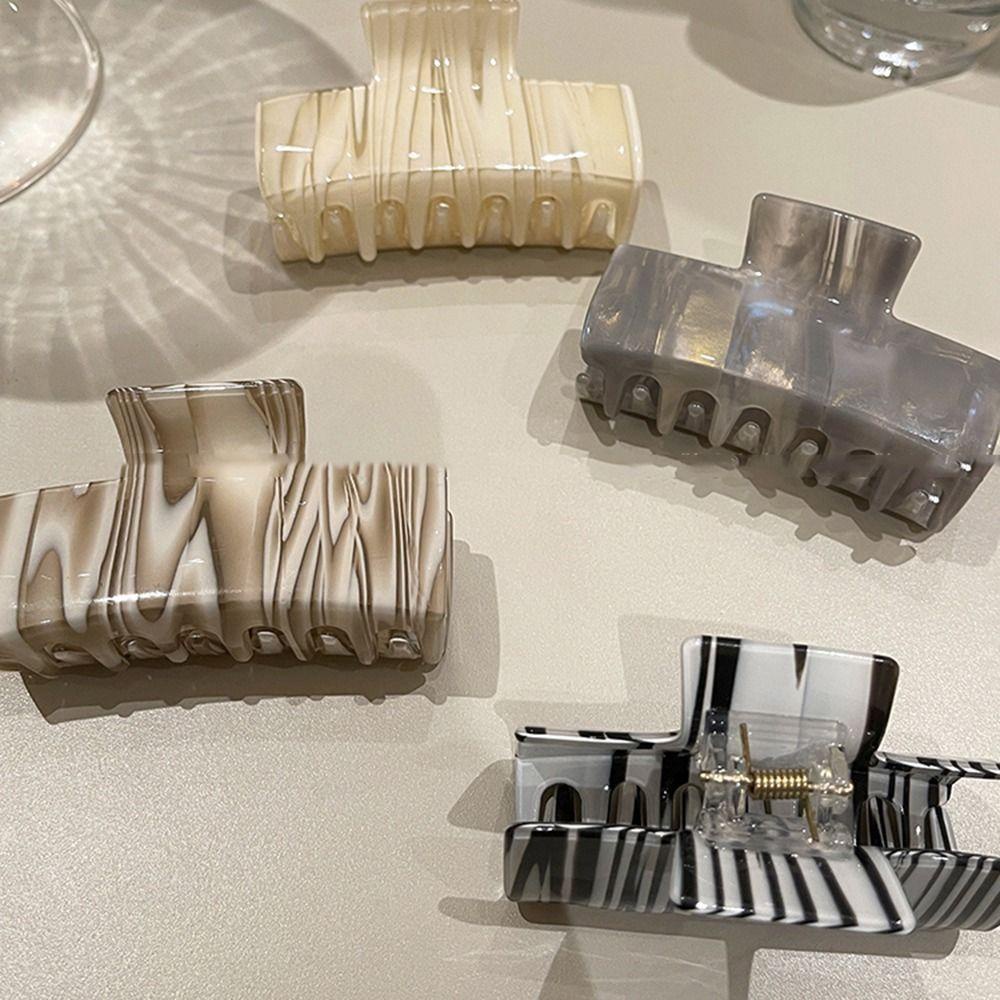 Kẹp Tóc Đuôi Ngựa Cỡ Lớn In Họa Tiết Mực In Dễ Thương Cho Nữ