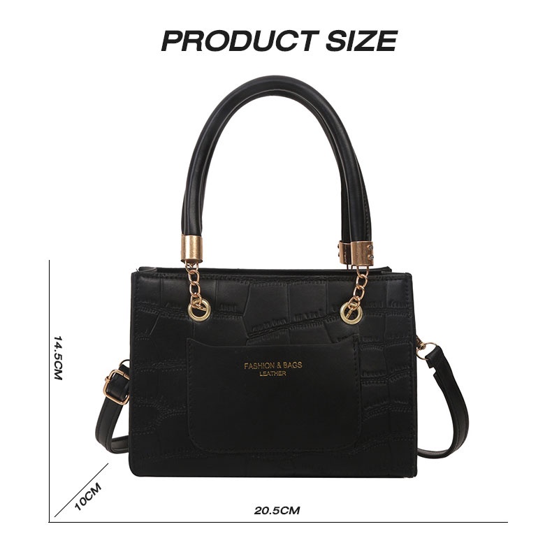 MISCHA Túi Đeo Chéo Vai Hình Vuông Nhỏ Màu Trơn Đơn Giản Thời Trang Hàn Quốc Cho Nữ