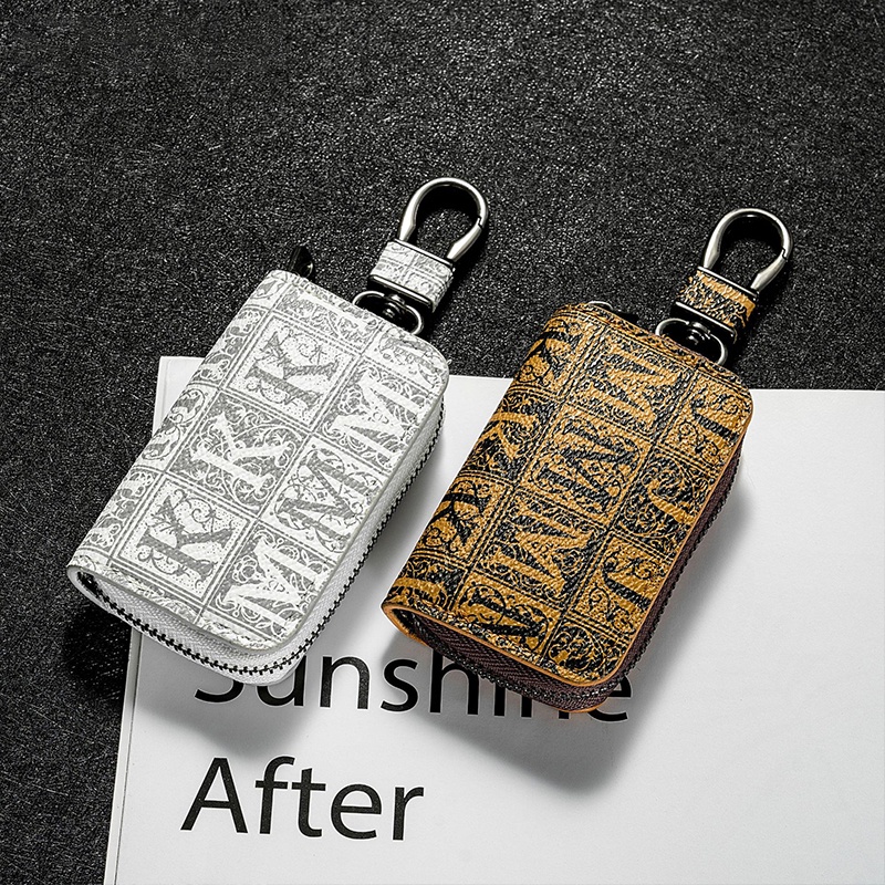 Túi Đựng Chìa Khóa Xe Hơi Có Khóa Kéo Phong Cách Hàn Quốc Thời Trang Cho Nam Và Nữ