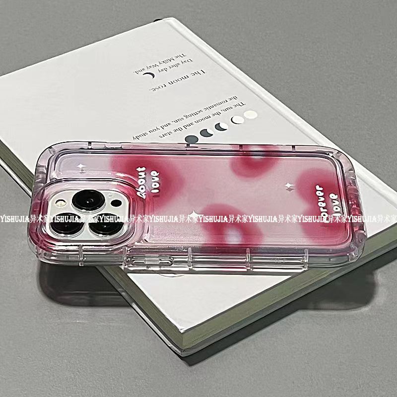 ✅Ốp Điện Thoại Đệm Khí Mềm Họa Tiết Trái Tim Ánh Sáng Tạo Kiểu Mới Cho iPhone 14promax 13 12promax 11 78