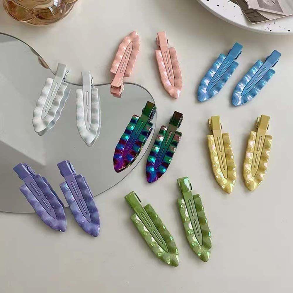 Kẹp Tóc Mái Bằng Kim Loại Không Để Lại Dấu Vết Màu Sắc Ngọt Ngào Cho Nữ