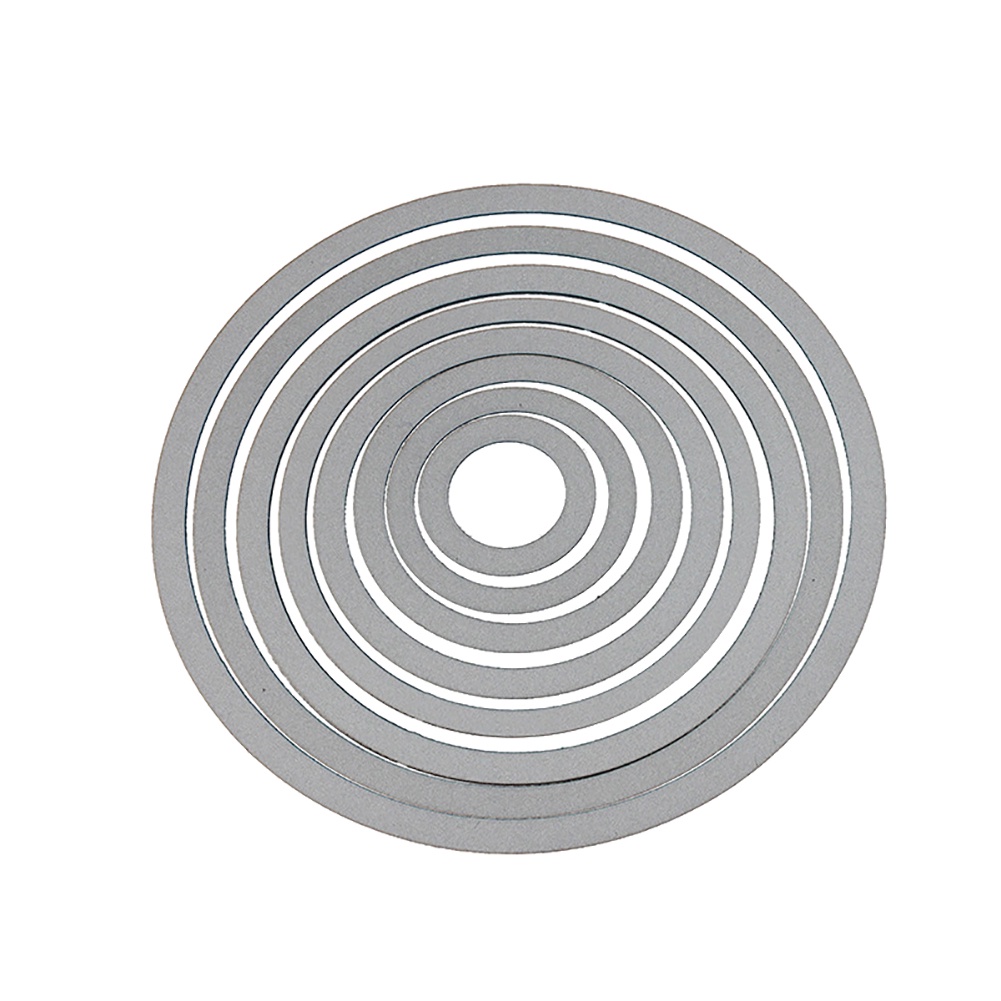 Bộ 8 Khuôn Cắt Giấy Bằng Thép Carbon Hình Tròn Tiện Dụng