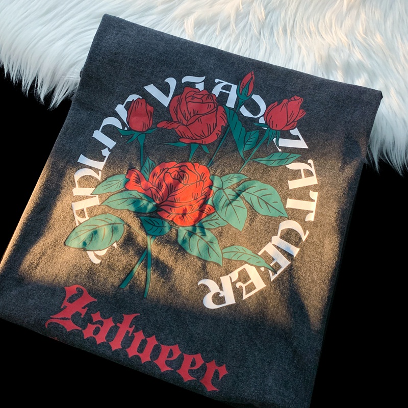 NRVP Áo Thun 100% Cotton Tay Ngắn Dáng Rộng In Họa Tiết Độc Đáo Phong Cách Hàn Quốc Thời Trang Cho Nam Và Nữ