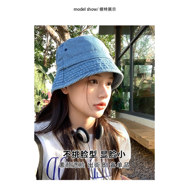 Nón Tai Bèo Vải Jean Phong Cách Hàn Quốc Thời Trang Mùa Hè Cho Nữ