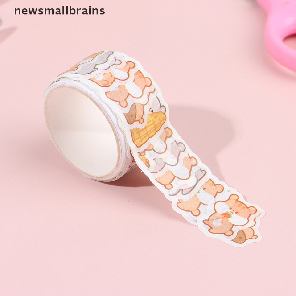 Cuộn 100 Băng Dính Washi Hình Thú Hoạt Hình Dễ Thương