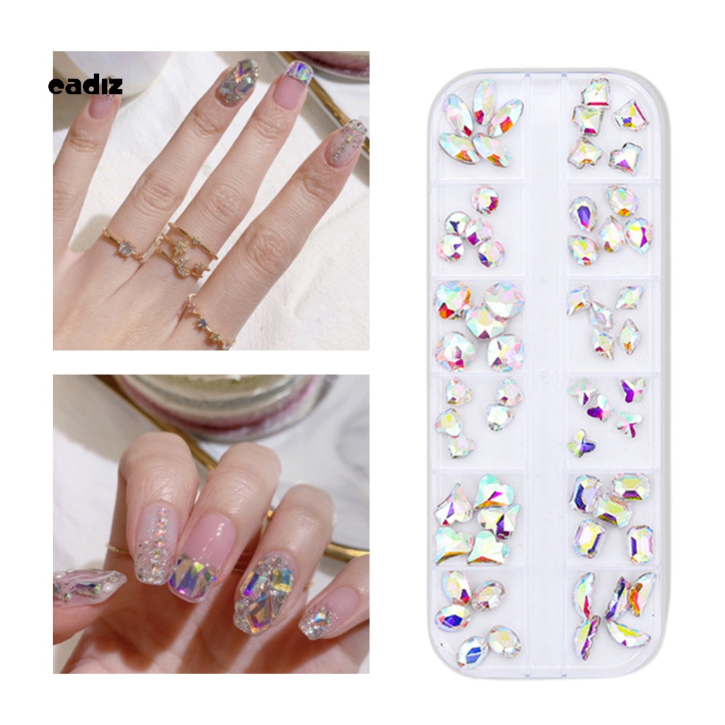 1 Hộp Phụ Kiện Trang Trí Móng Tay Nghệ Thuật Sáng Bóng Đẹp Mắt