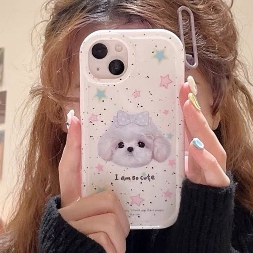 Ốp Điện Thoại Silicon TPU Mềm Trong Suốt Chống Sốc In Hình Cún Cho IPhone 14 12 13 11 Pro XS Max XR X 8 7 Plus 6S