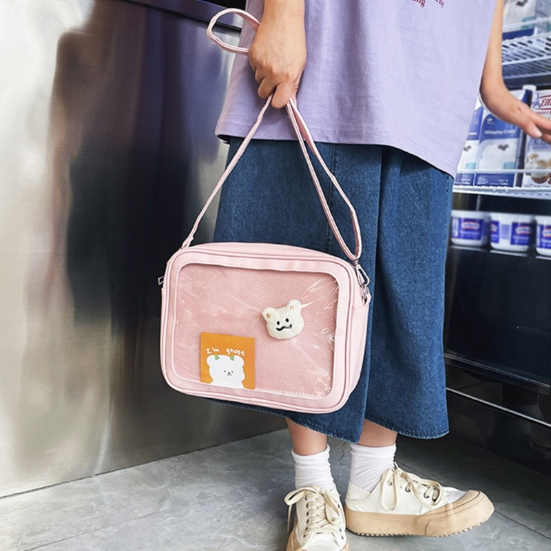 Túi Đeo Chéo Trong Suốt Phong Cách Harajuku Nhật Bản