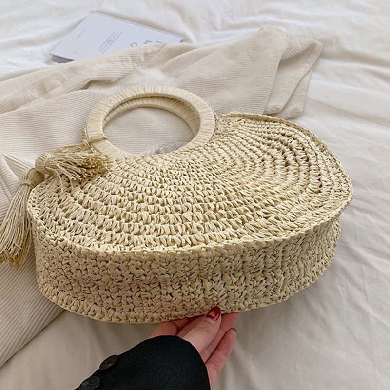 Túi Xách Tay Bằng Rơm Thời Trang Sức Chứa Lớn Cho Nữ